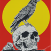 Vintage Crow And Skull Diamond Painting