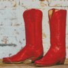 Western Red Boots Diamond Paintings