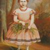 Young Girl In Pink Dress Diamond Paintings