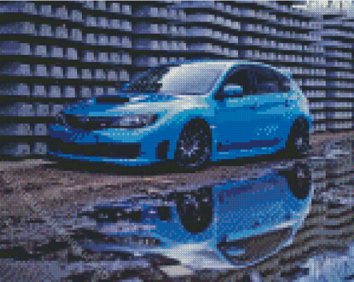 Blue Black Subaru Diamond Painting