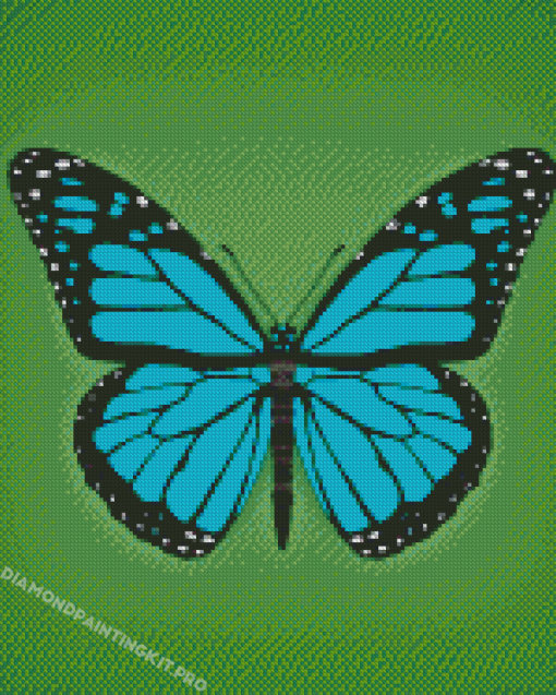 Cool Blue Buttefly Diamond Painting