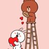 Cute Brown And Cony Diamond Painting