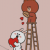 Cute Brown And Cony Diamond Painting