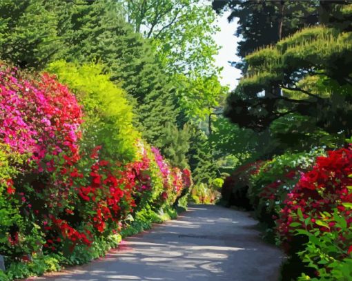 Flowering Garden Spring In Korea Diamond Painting