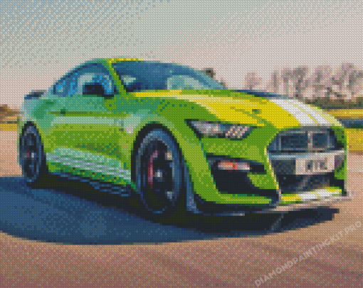 Green Mustang Shelby Gt500 Diamond Painting