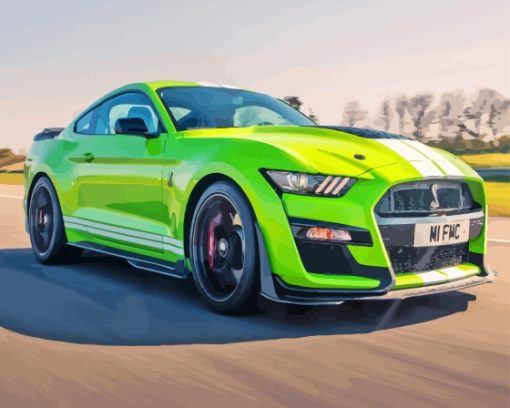 Green Mustang Shelby Gt500 Diamond Painting