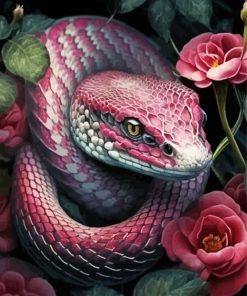 Pink Snake Diamond Painting