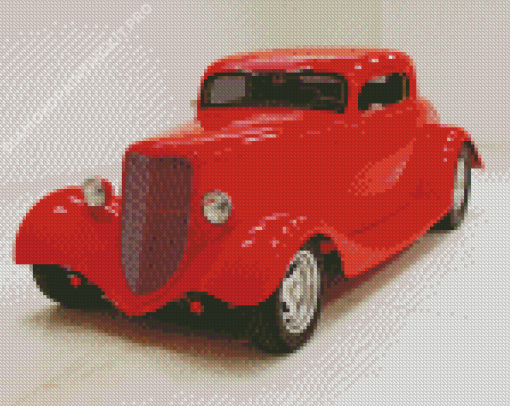 Red 33 Ford Diamond Painting