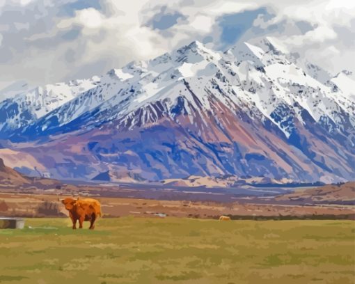 Snowy Mountains Edoras Diamond Painting