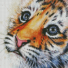 Sweet Baby Face Tiger Diamond Painting