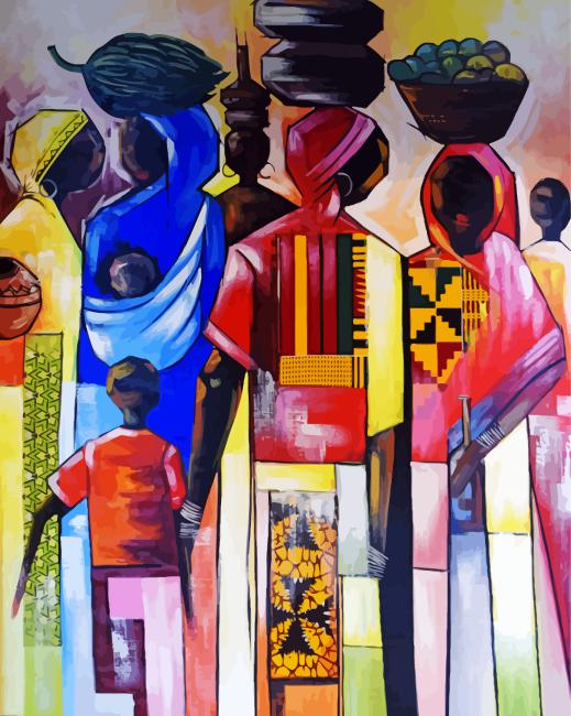 Abstract African People Diamond Painting