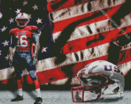 American Football Team USA Diamond Painting