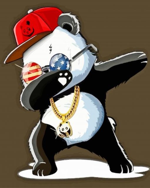 Anime Hip Hop Panda Diamond Painting