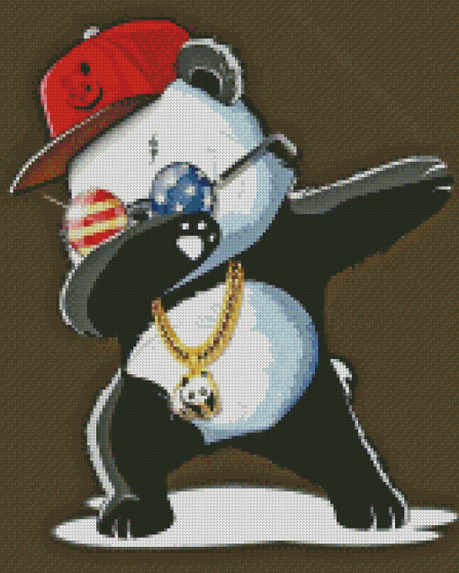 Anime Hip Hop Panda Diamond Painting