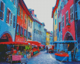 Annecy City Old Town Diamond Painting