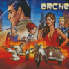 Archer Sitcom Poster Diamond Painting