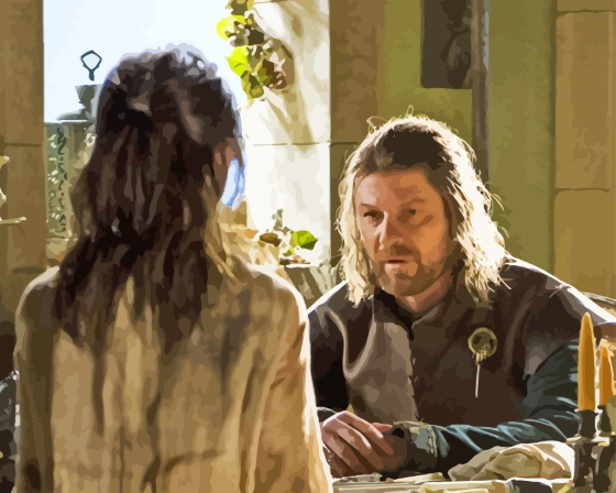 Arya And Ned Stark Diamond Painting