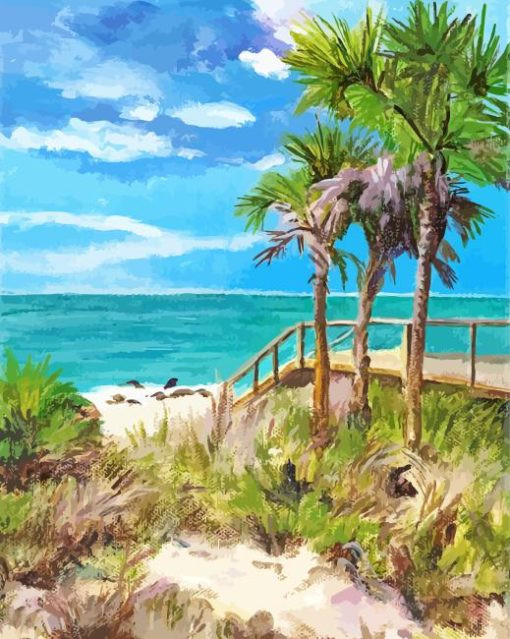 Beach Broadwalk Diamond Painting