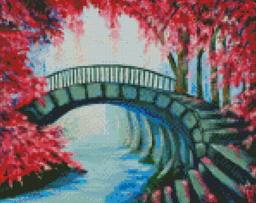 Bridge of Flowers Diamond Painting