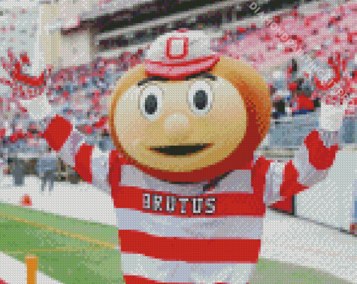 Brutus Buckeye Mascot Diamond Painting