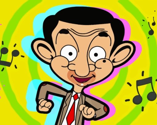 Cartoon Mister Bean Diamond Painting