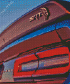 Close Up Hellcat Srt Car Back Diamond Painting