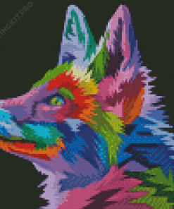Colorful Fox Pop Art Diamond Painting