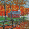 Country Schoolhouse Diamond Painting