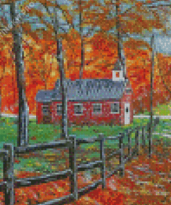 Country Schoolhouse Diamond Painting