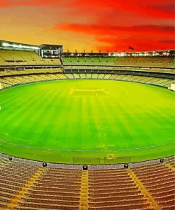 Cricket Stadium At Sunset Diamond Painting
