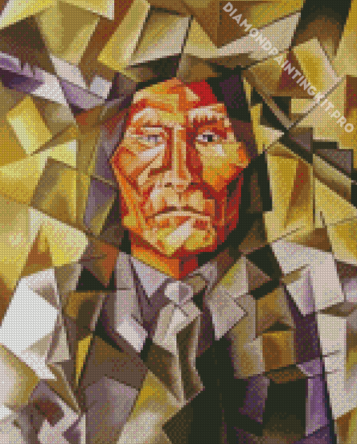 Cubism Wolf Robe Diamond Painting