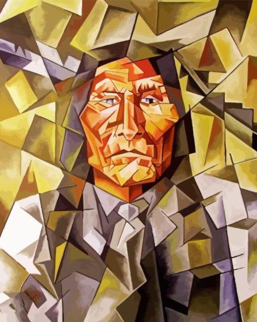 Cubism Wolf Robe Diamond Painting