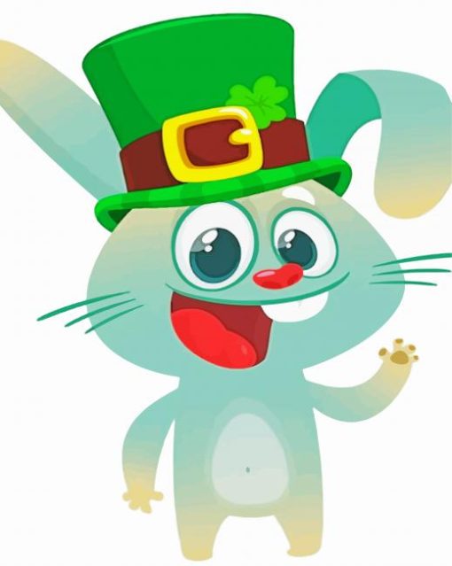 Cute Leprechaun Rabbit Diamond Painting