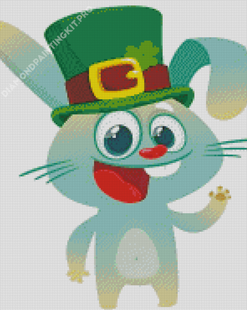 Cute Leprechaun Rabbit Diamond Painting