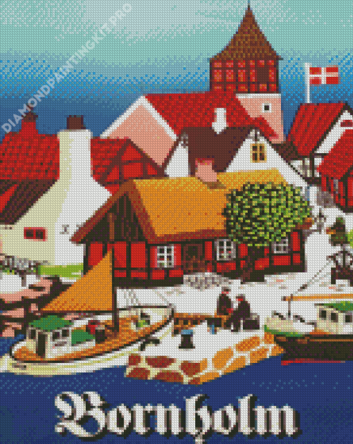 Denmark Bornholm Poster Diamond Painting