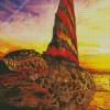 Dimetrodon At Sunset Diamond Painting