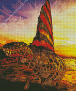 Dimetrodon At Sunset Diamond Painting