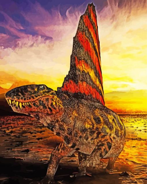 Dimetrodon At Sunset Diamond Painting