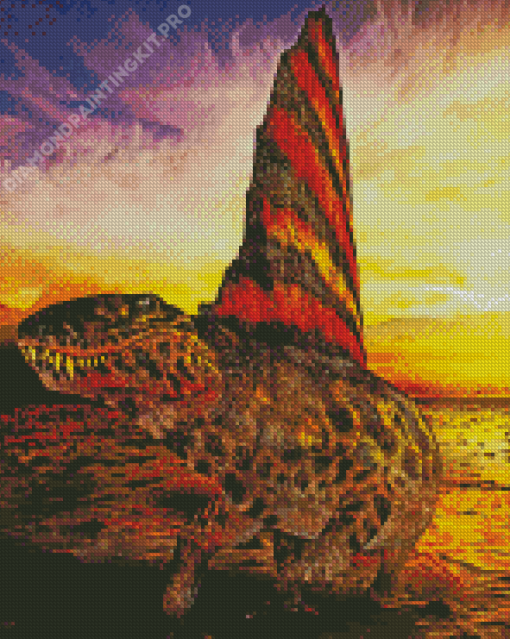 Dimetrodon At Sunset Diamond Painting