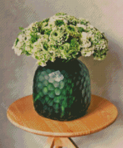 Flowers In Green Vase Diamond Painting