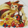 Furret With Pancakes and Fruits Diamond Painting