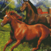 Galloping Horses Diamond Painting