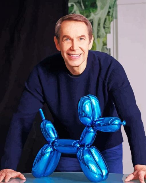 Jeff Koons With Balloon Dog Diamond Painting