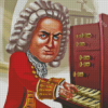 Johann Sebastian Bach Caricature Diamond Painting