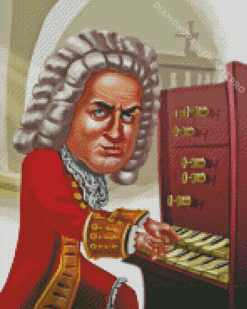 Johann Sebastian Bach Caricature Diamond Painting