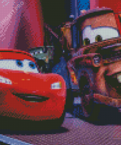 Lightning McQueen and Mater Cars Diamond Painting