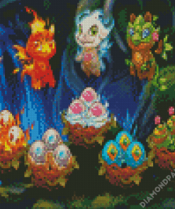 Merge Dragons Video Game Diamond Painting