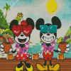 Mickey And Minnie At The Beach Diamond Painting