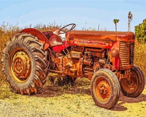 Old Massey Ferguson Tractor Diamond Painting