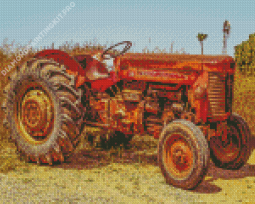 Old Massey Ferguson Tractor Diamond Painting